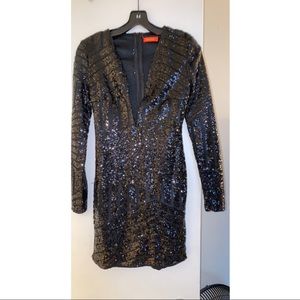 Black sequins dress